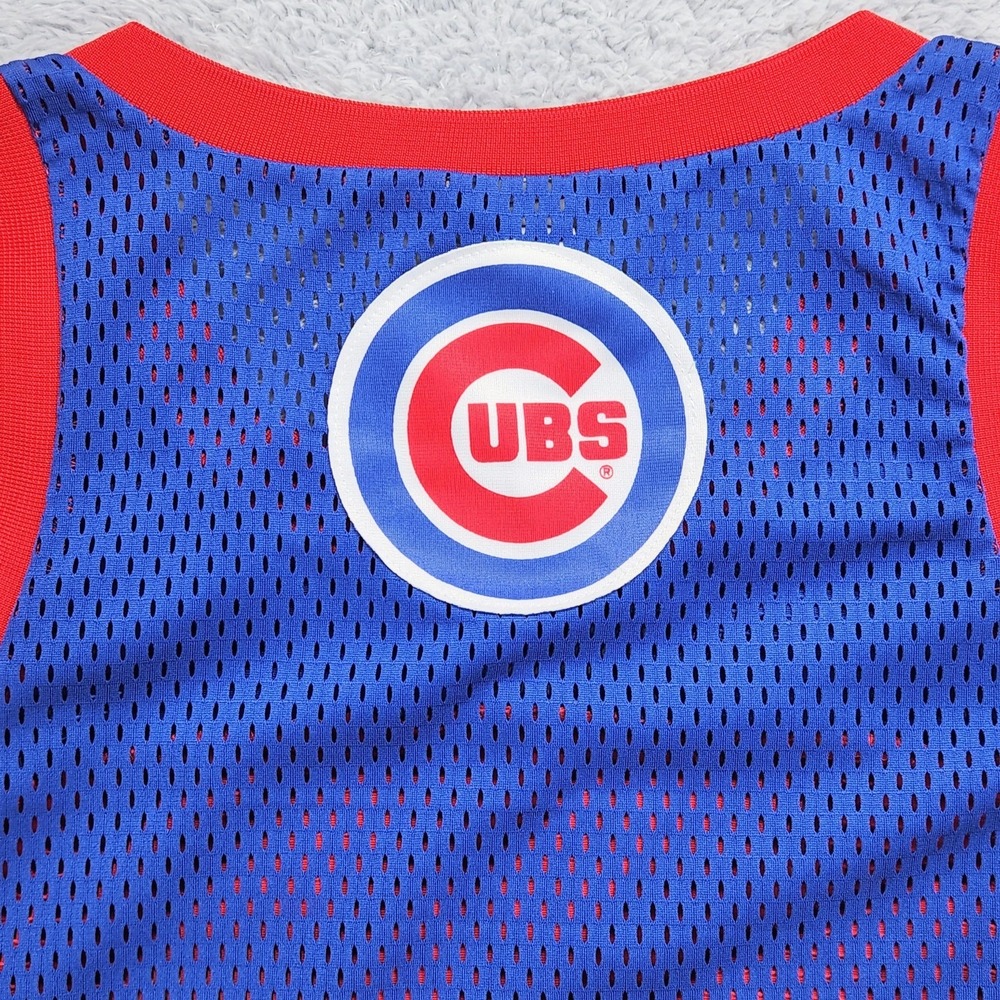 Chicago Cubs Jersey Tank Top Womens Medium Red Blue MLB Baseball G-III 4Her - Picture 10 of 11